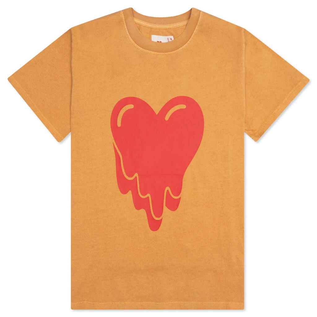 Heart Logo Tee - Tan 3 Heart Logo Tee - Tan