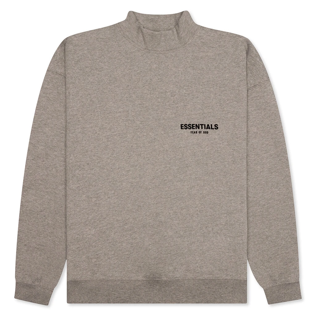 Essentials Core Mockneck - Dark Oatmeal 3 Essentials Core Mockneck - Dark Oatmeal
