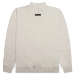 Essentials Core Mockneck - Light Oatmeal 7 Essentials Core Mockneck - Light Oatmeal -Fashion Clothing Store Fear of God Essentials Core Mockneck Light Oatmeal 192BT212132F 07 24 22 Feature JM 5
