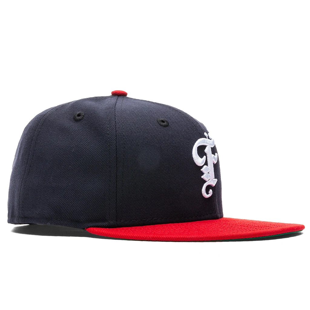 Feature X New Era OE Fitted Cap - Navy/Red 5 Feature X New Era OE Fitted Cap - Navy/Red - Image 3