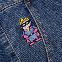 Fire Escape Embroidered Jeans - Blue -Fashion Clothing Store Fire Escape Embroidered Jeans Blue AW23 PT 3 08 17 23 Feature VR 7