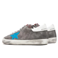 Golden Goose Super-Star Sneakers - Grey/Turquoise -Fashion Clothing Store Golden Goose Sneakers Superstar Grey Turquoise GMF00101.F000339.60253 12 12 2020 01 3