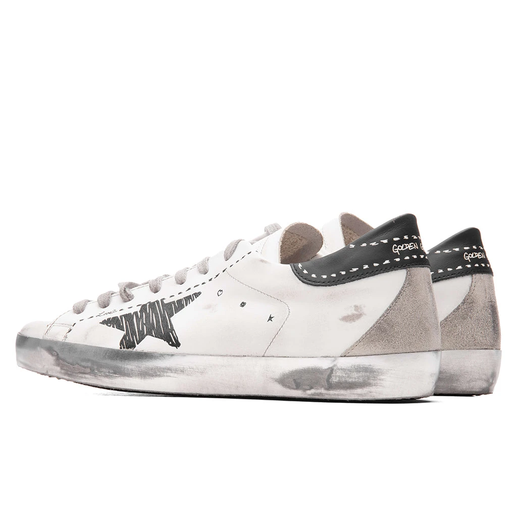 Golden Goose Super-Star Sneakers - White/Black 5 Golden Goose Super-Star Sneakers - White/Black - Image 3