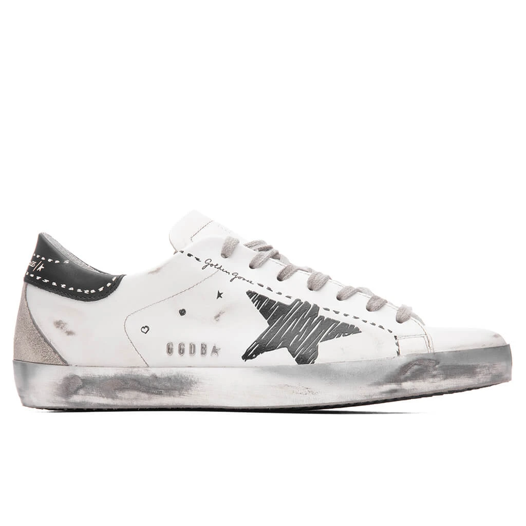 Golden Goose Super-Star Sneakers - White/Black 3 Golden Goose Super-Star Sneakers - White/Black