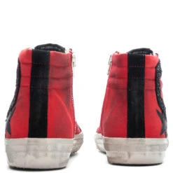 Golden Goose Women's Leather Star Slide Penstar - Red/Black -Fashion Clothing Store Golden Goose Women s Leather Star Slide Penstar Red Black GWF00211.F004145.40408 09 15 23 Feature KN 6