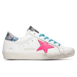 Golden Goose Women's Super-Star Sneakers - Milk/Fuchsia Fluorescent