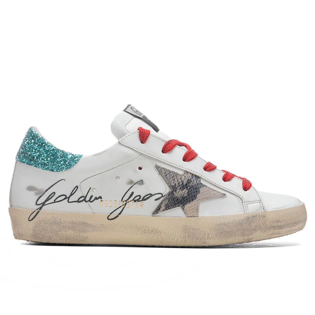 Golden Goose Women's Super-Star Sneakers - White/Beige Grey Phyton 3 Golden Goose Women's Super-Star Sneakers - White/Beige Grey Phyton