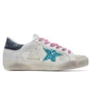 Golden Goose Women's Super-Star Sneakers - White/Light Blue/Dark Blue -Fashion Clothing Store Golden Goose Women s Superstar White Light Blue Dark Blue GWF00103.F001903.10729 08 28 2021 01