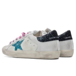 Golden Goose Women's Super-Star Sneakers - White/Light Blue/Dark Blue -Fashion Clothing Store Golden Goose Women s Superstar White Light Blue Dark Blue GWF00103.F001903.10729 08 28 2021 01 4