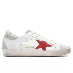 Golden Goose Women's Super-Star Spur And Heel Sneakers - White/Ice/Red