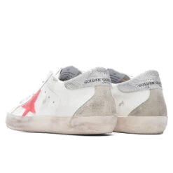 Golden Goose Women's Super-Star Sneakers - White/Lobster Fluorescent/Ice -Fashion Clothing Store GoldenGooseWomen sSuper Star White LobsterFluorescent Ice GWF00102.F002502.10887 3