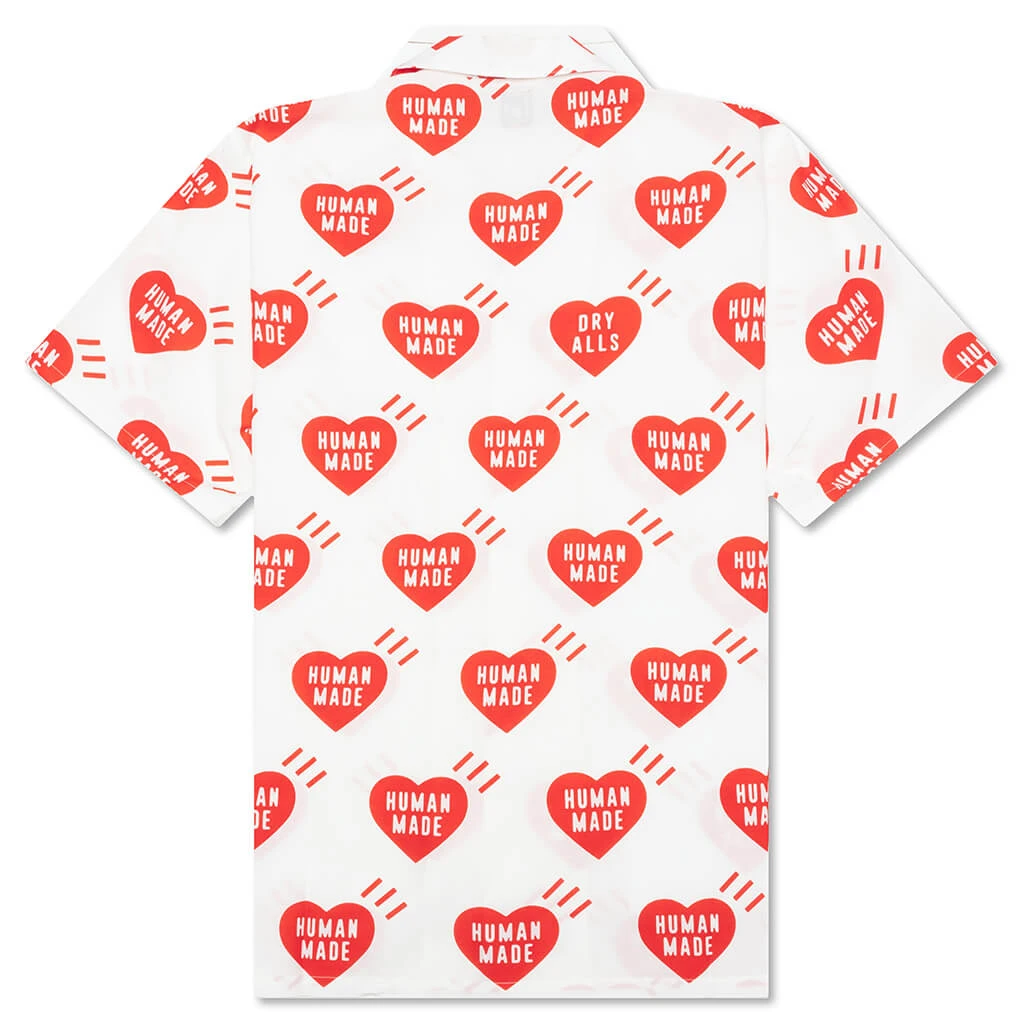 Heart Aloha Shirt - White 4 Heart Aloha Shirt - White - Image 2