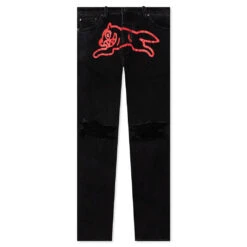 Black Running Dog Jean - Black Jean