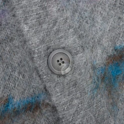 Mohair Jacquard Cardigan - Grey/Purple 9 Mohair Jacquard Cardigan - Grey/Purple -Fashion Clothing Store John Elliott Mohair Jacquard Cardigan Grey Purple D122P691024A 10 18 22 Feature VR 6