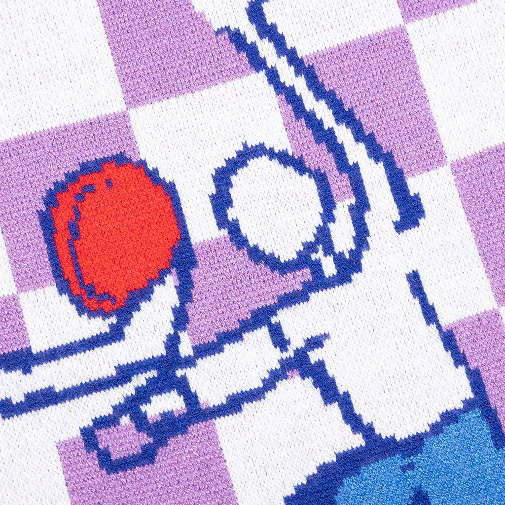 Checkered Soccer Sweater - Purple 5 Checkered Soccer Sweater - Purple - Image 3