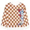 Checkered Sweater - Burnt Orange 2 Checkered Sweater - Burnt Orange -Fashion Clothing Store KidSuper Checkered Sweater Burnt Orange KSAW22 05 04 12 08 22 Feature DV 5 MG