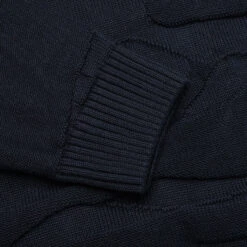 Landscaped Knitted Pullover - Navy Blue 8 Landscaped Knitted Pullover - Navy Blue -Fashion Clothing Store Landscaped Knitted Pullover Navy Blue 50231 09 23 23 Feature KN 6