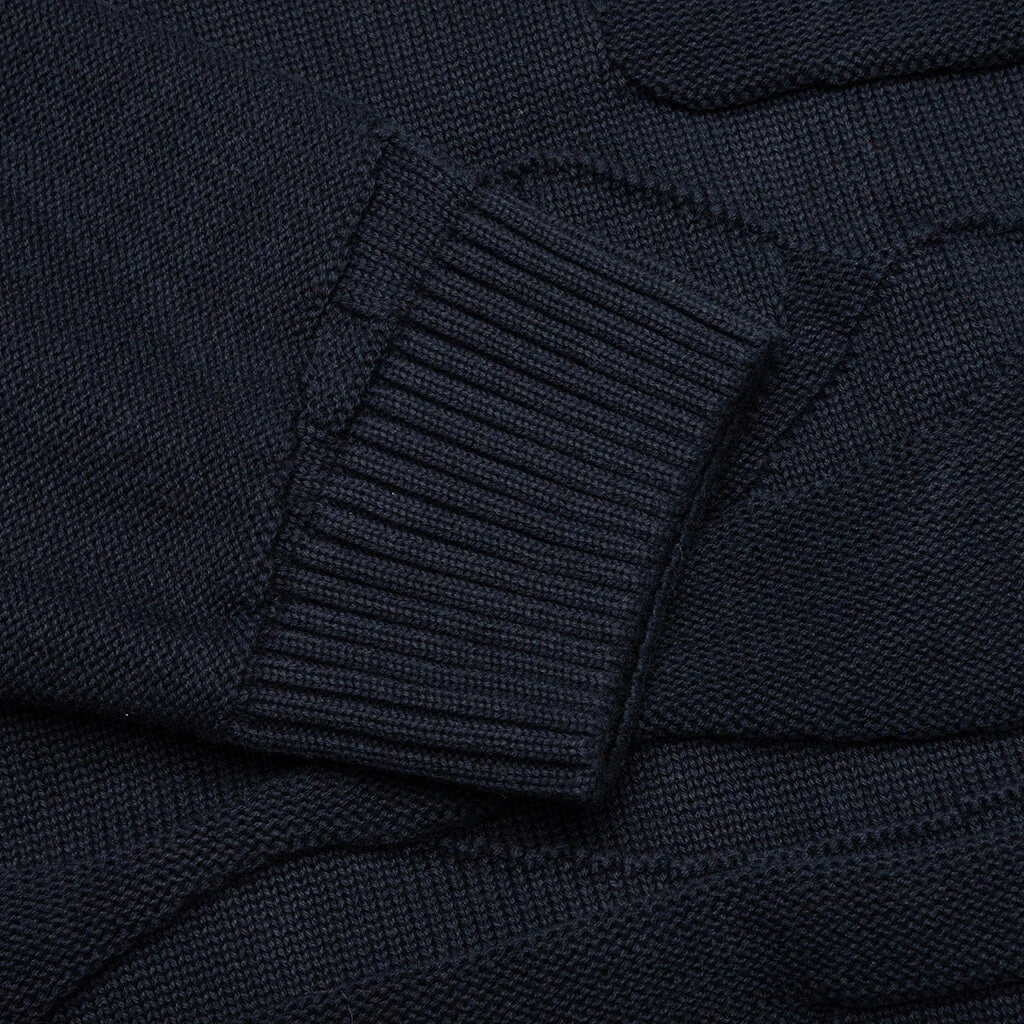 Landscaped Knitted Pullover - Navy Blue 5 Landscaped Knitted Pullover - Navy Blue - Image 3