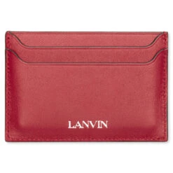 Lanvin Card Holder - Burgundy/Ecru -Fashion Clothing Store Lanvin Card Holder Burgundy Ecru LM SLWPC0 JIGS A21 BUR 09 02 2021 01