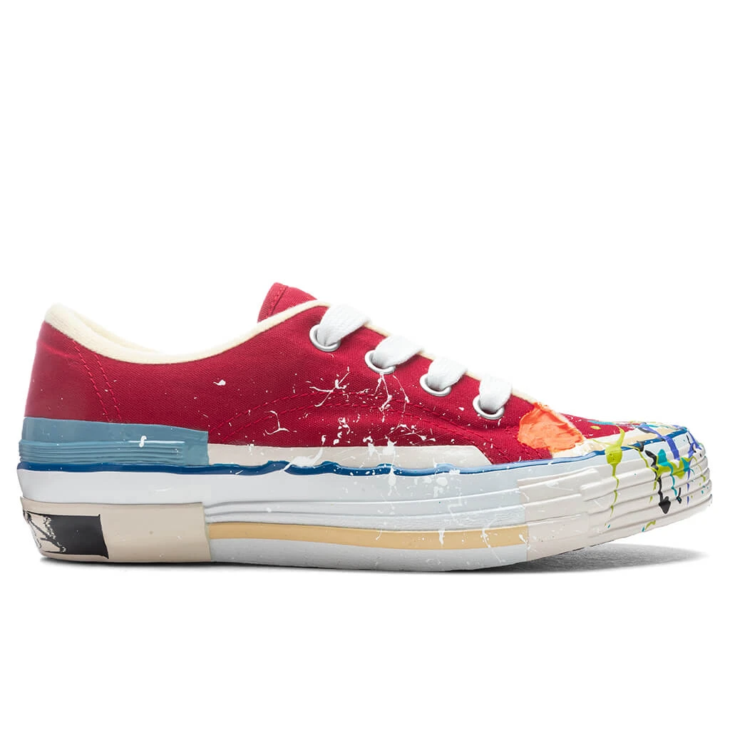 Lanvin X Gallery Dept. II Low Vulcanized Sneakers - Red/Multicolor 3 Lanvin X Gallery Dept. II Low Vulcanized Sneakers - Red/Multicolor