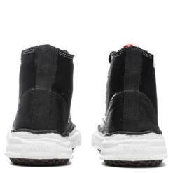 Peterson High OG Sole Rubber Painted Canvas Sneaker - Black 9 Peterson High OG Sole Rubber Painted Canvas Sneaker - Black -Fashion Clothing Store Maison Mihara Yasuhiro Peterson High OG Sole Rubber Painted Canvas Sneaker Black A08FW715 BLK 06 04 22 Feature DV 4