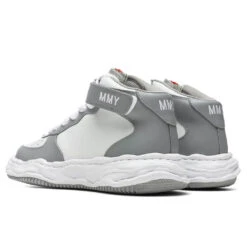 Wayne High OG Sole Leather Sneaker - Grey/White -Fashion Clothing Store Maison Mihara Yasuhiro Wayne High OG Sole Leather Sneaker Grey White A08FW705 GRW 01 29 2022 01 3