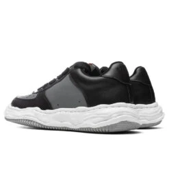 Wayne Low OG Sole Leather Sneaker - Black/Grey -Fashion Clothing Store Maison Mihara Yasuhiro Wayne Low OG Sole Leather Sneaker Black Grey A08FW706 BLG 01 29 2022 01 3