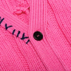Marni Stitch Detail Cable Knit Cardigan - Fuchsia Fluo -Fashion Clothing Store Marni 086Q0 Cardigan Fuchsia Fluo CDMG0086Q0 UFWH07 00C73 10 25 22 Feature VR 4
