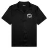 Academy Silk S/S Button Down - Black -Fashion Clothing Store Nahmias Academy Silk S S Button Down Black SS23 W9 SH4G32 001 02 28 23 Feature VR MG