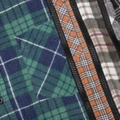 Flannel Shirt 7 Cuts Zipped Wide Shirt - Assorted -Fashion Clothing Store Needles Flannel Shirt 7 Cuts Zipped Wide Shirt Assorted MR343 E O S 05 18 23 Feature DV 5