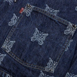 M.W. Jean Jacket Papillion JQ - Indigo -Fashion Clothing Store Needles M.W. Jean Jacket Papillion JQ Indigo MR208 IND 05 22 23 Feature VR 8