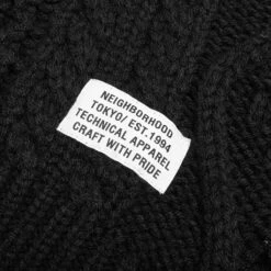 Savage Cable Sweater AW Knit - Black -Fashion Clothing Store Neighborhood Savage Cable Sweater AW Knit Black 222FUNH KNM01 12 07 22 S NF Feature 66