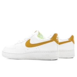 Nike Women's Air Force 1 '07 SE - Summit White/Bronzine/Metallic Silver -Fashion Clothing Store Nike Air Force 1 07 SE SUMMIT WHITE BRONZINE METALLIC SILVER DV3808 101 07 26 23 Feature KN 5