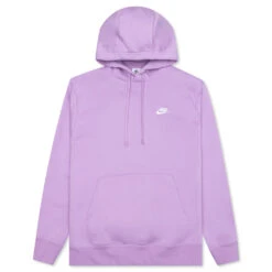 Nike Sportswear Club Fleece Pullover Hoodie - Violet Star/White