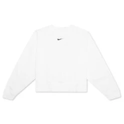 Nike Sportswear Collection Essentials Women's Oversized Fleece Crew Sweatshirt - White/Black