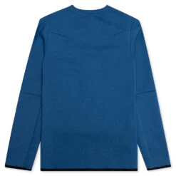 Nike Sportswear Tech Fleece Crew - Dark Marina Blue/Light Bone -Fashion Clothing Store Nike Sportswear Tech Fleece Crew Dark Marina Blue Light Bone CU4505 407 05 23 22 Feature VR 3