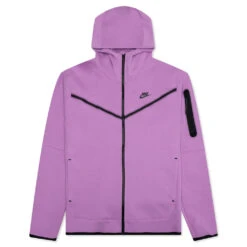 Nike Sportswear Tech Fleece Full Zip Up Hoodie - Violet Shock/Black
