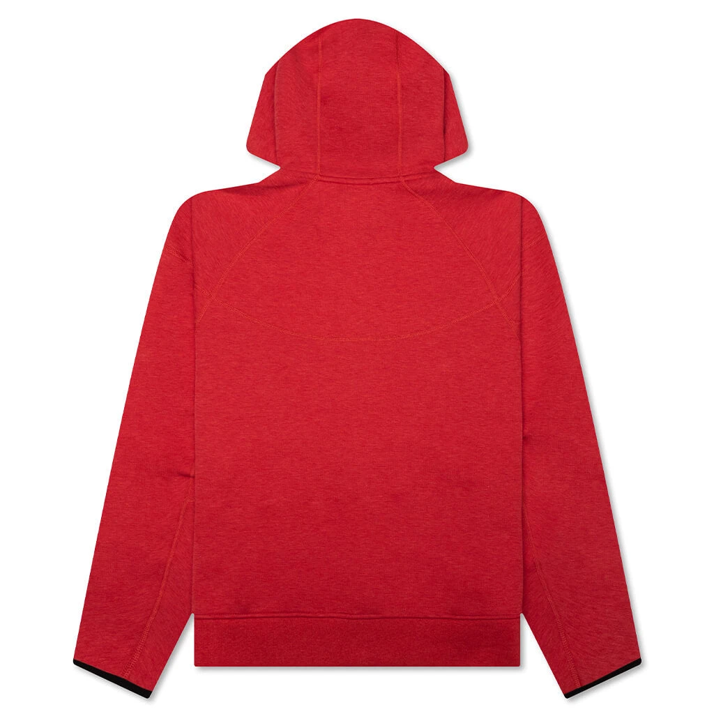 Nike Sportswear Tech Fleece Windrunner Full Zip Hoodie - Light University Red Heather/Black 4 Nike Sportswear Tech Fleece Windrunner Full Zip Hoodie - Light University Red Heather/Black - Image 2