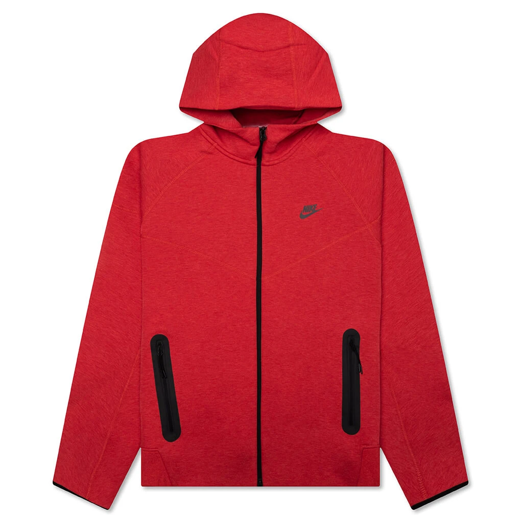 Nike Sportswear Tech Fleece Windrunner Full Zip Hoodie - Light University Red Heather/Black 3 Nike Sportswear Tech Fleece Windrunner Full Zip Hoodie - Light University Red Heather/Black