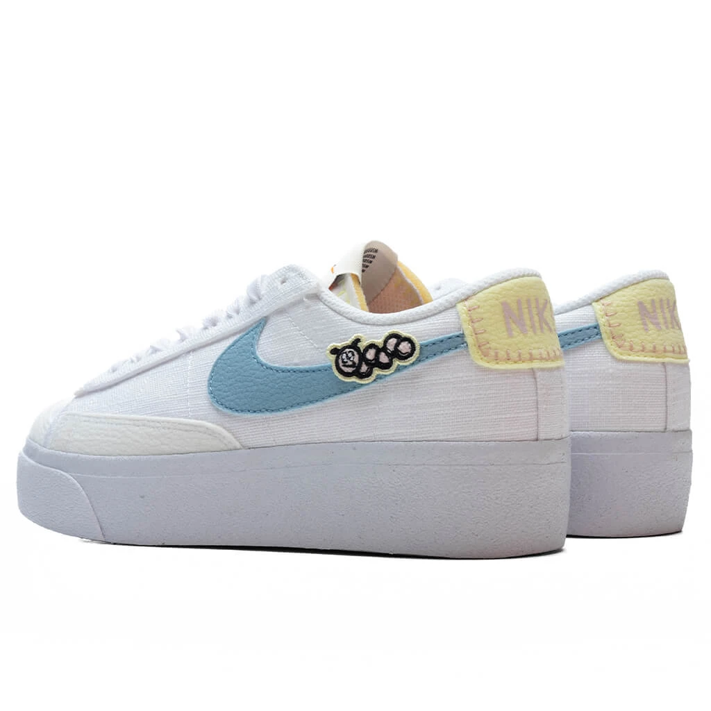Nike Women's Blazer Low Platform Next Nature - White/Boarder Blue/Pink Oxford 5 Nike Women's Blazer Low Platform Next Nature - White/Boarder Blue/Pink Oxford - Image 3