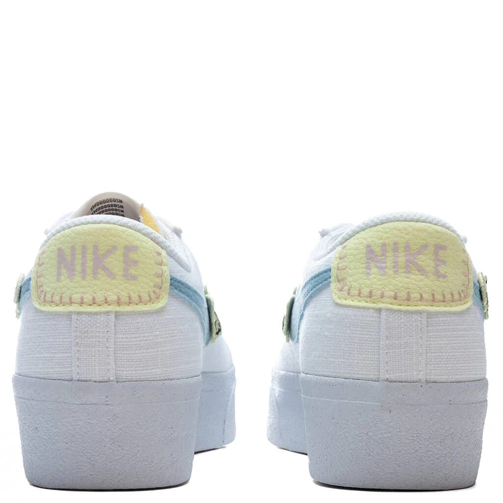 Nike Women's Blazer Low Platform Next Nature - White/Boarder Blue/Pink Oxford 6 Nike Women's Blazer Low Platform Next Nature - White/Boarder Blue/Pink Oxford - Image 4