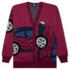 No Parking Knitted Cardigan - Beet Red 2 No Parking Knitted Cardigan - Beet Red -Fashion Clothing Store No Parking Knitted Cardigan Beet Red 50423 10 31 23 Feature VR