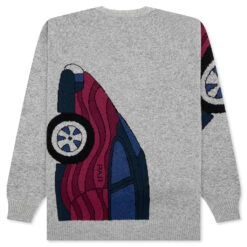 No Parking Knitted Cardigan - Grey Melange -Fashion Clothing Store No Parking Knitted Cardigan Grey Melange 50422 10 31 23 Feature VR 10