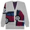 No Parking Knitted Cardigan - Grey Melange -Fashion Clothing Store No Parking Knitted Cardigan Grey Melange 50422 10 31 23 Feature VR 8