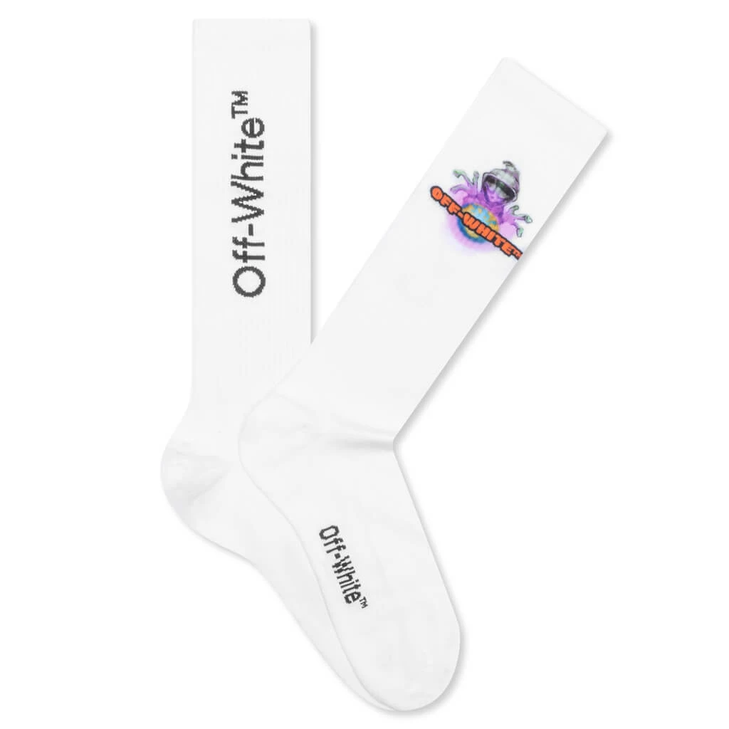 Alien Spray Socks - White/Red 3 Alien Spray Socks - White/Red