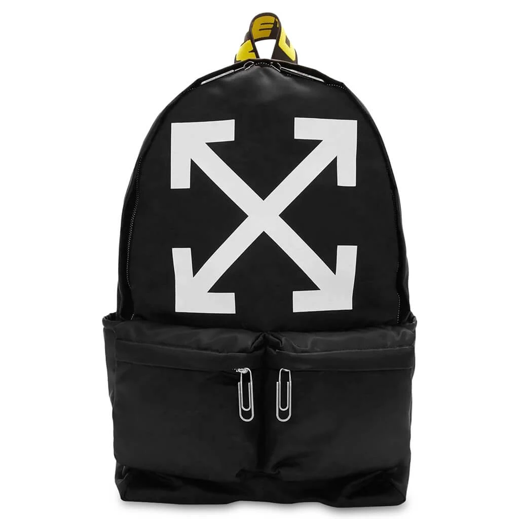 Arrow Nylon Backpack - Black/White 3 Arrow Nylon Backpack - Black/White