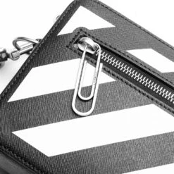 Binder Diag Saff Clutch - Black/White -Fashion Clothing Store Off White c o Virgil Abloh Binder Diag Saff Clutch Black White OMNM020F22LEA0011001 11 20 22 Feature JM 9