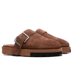 Comfort Leather Slipper - Brown/Black -Fashion Clothing Store Off White c o Virgil Abloh Comfort Leather Slipper Brown Black OMIC003S21LEA0016010 03 25 2021 01 2