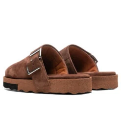 Comfort Leather Slipper - Brown/Black -Fashion Clothing Store Off White c o Virgil Abloh Comfort Leather Slipper Brown Black OMIC003S21LEA0016010 03 25 2021 01 3