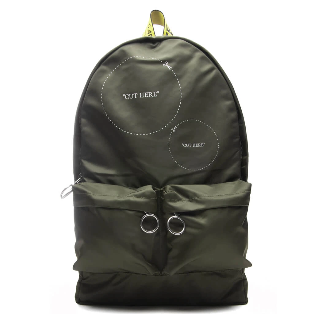 Cut Here Backpack - Green/White 3 Cut Here Backpack - Green/White